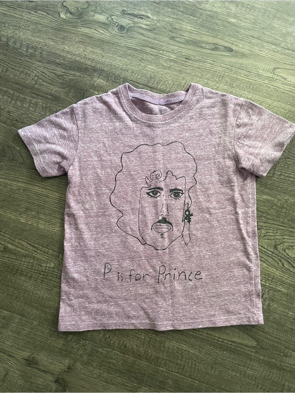 Kids Heather Purple Graphic Tee - 'P is for Prince'